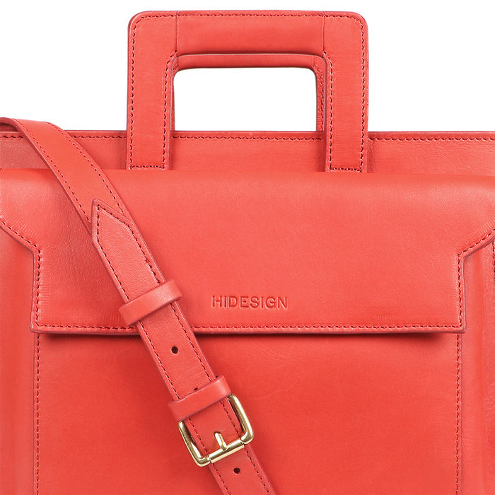 Creation - 01 Red Leather  Briefcase