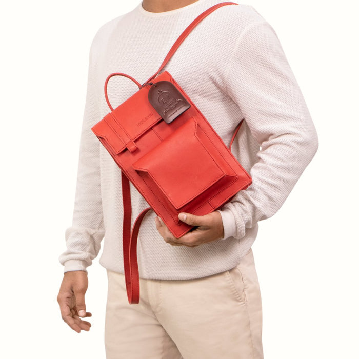 Creation - 02 Red Leather  Backpack