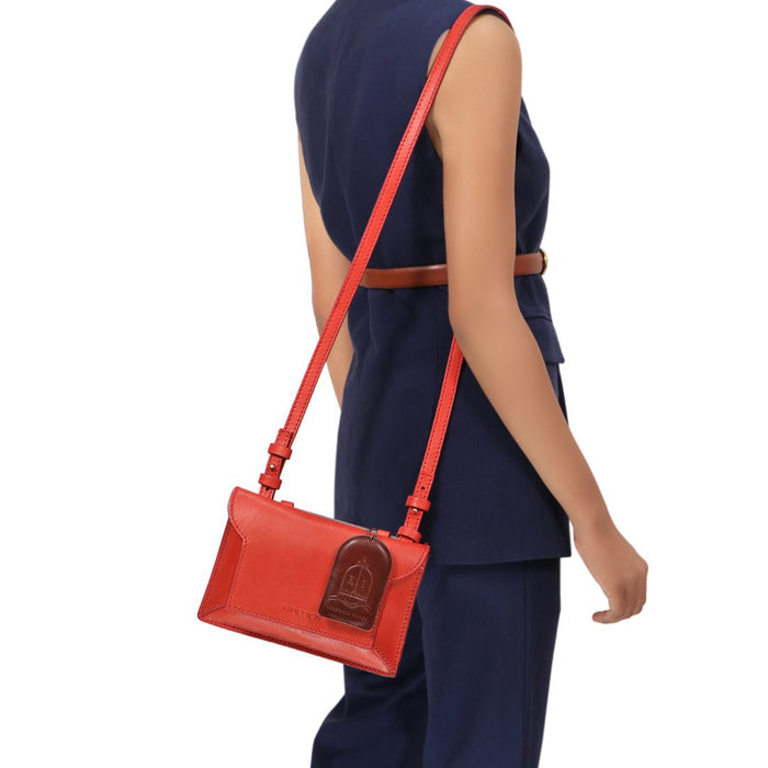 Creation -03 Red Leather  Crossbody