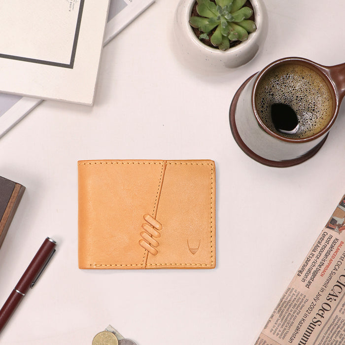 Creation -W1 Nude Leather Bi-Fold Wallet