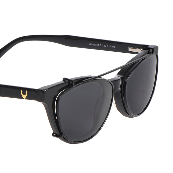 Crete Unisex Black Convertible Sunglasses