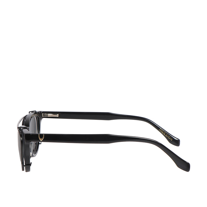 Crete Unisex Black Convertible Sunglasses