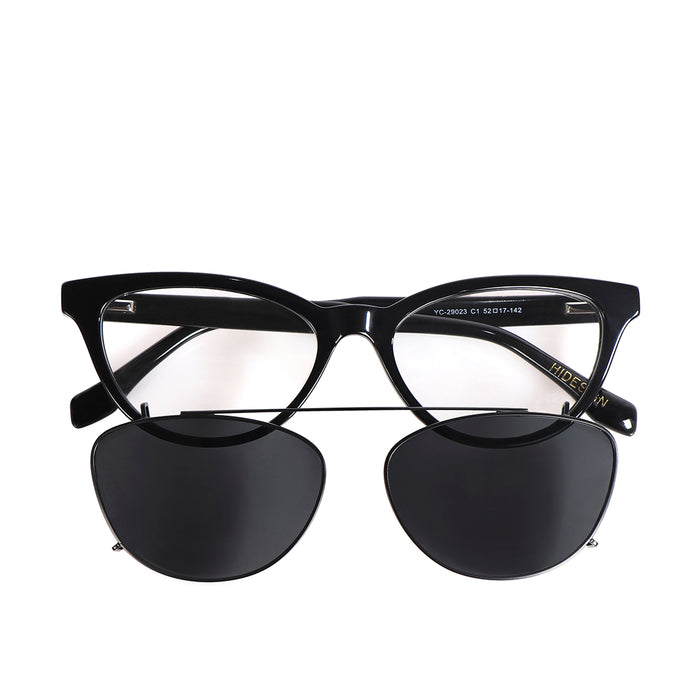 Crete Unisex Black Convertible Sunglasses