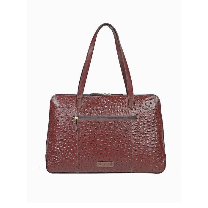 Croco 02 Brown Leather Tote Bag