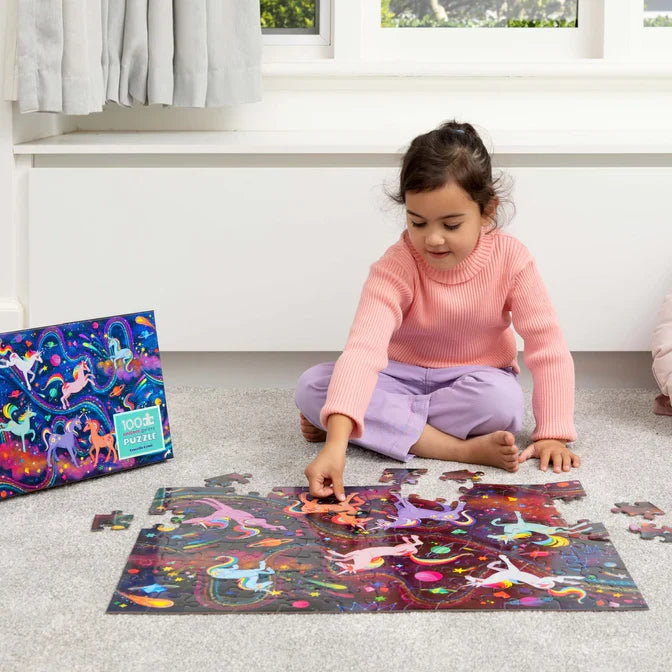 Crocodile Creek - Holographic Unicorn Galaxy Puzzle 100pc