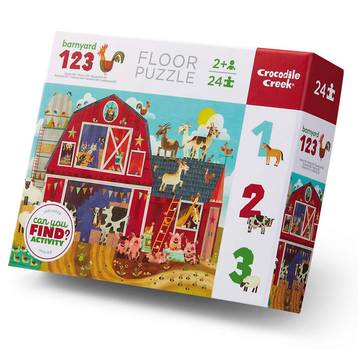 Crocodile Creek - Puzzle 24pcs - Early Learning Barnyard 123