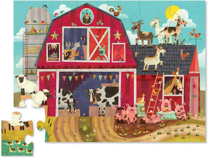 Crocodile Creek - Puzzle 24pcs - Early Learning Barnyard 123