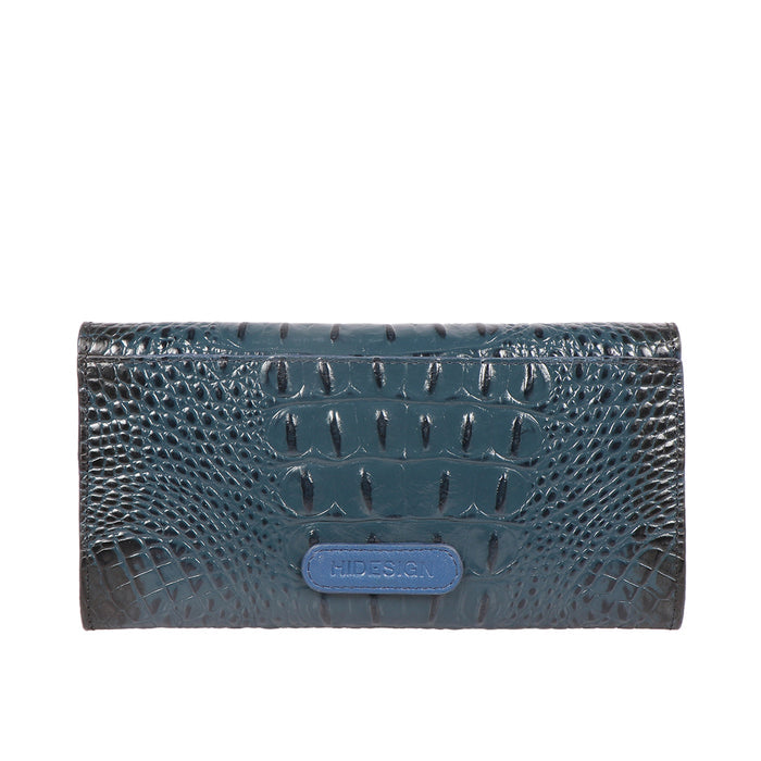 Cupertino W1 Blue Leather Clutch Wallet