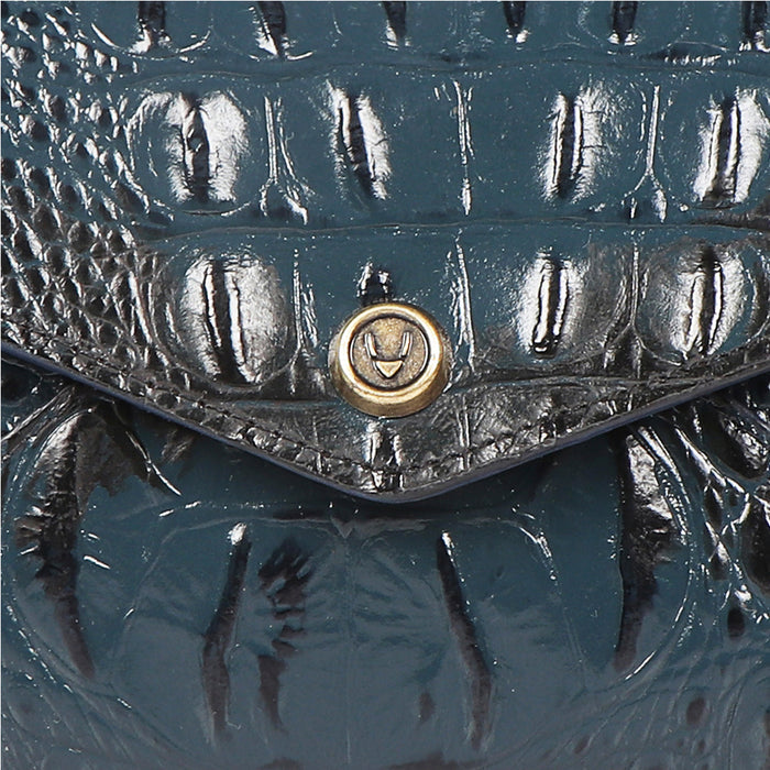 Cupertino W1 Blue Leather Clutch Wallet