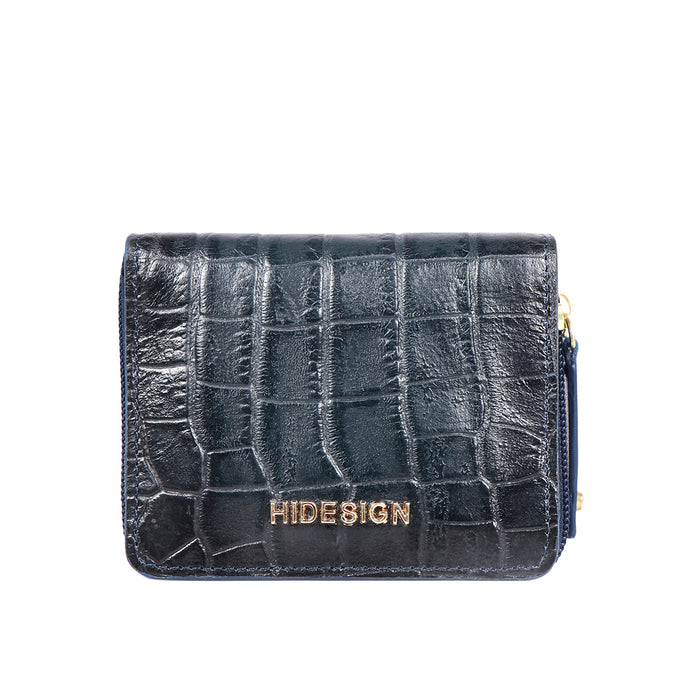 Cupertino W2 Blue Leather Bi-Fold Wallet