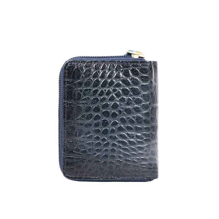 Cupertino W2 Blue Leather Bi-Fold Wallet