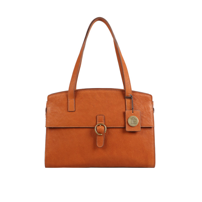 Daicho 01 Orange Leather Shoulder Bag