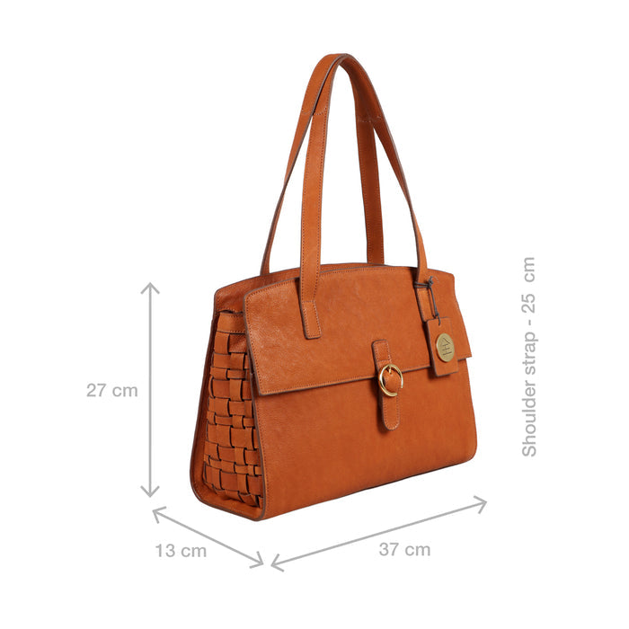 Daicho 01 Orange Leather Shoulder Bag