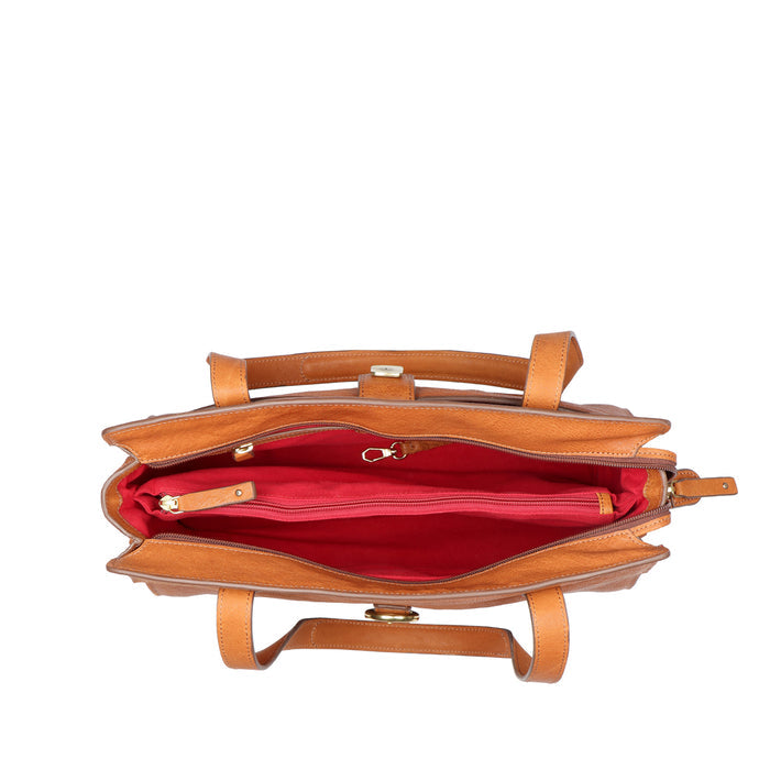 Daicho 01 Orange Leather Shoulder Bag