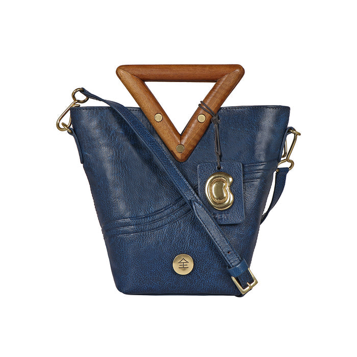 Daishi 01 Blue Leather Sling Bag