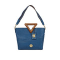 Daishi 02 Blue Leather Shoulder Bag