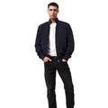 Depp 01 Men's Blue Bomber Style Leather Jacket