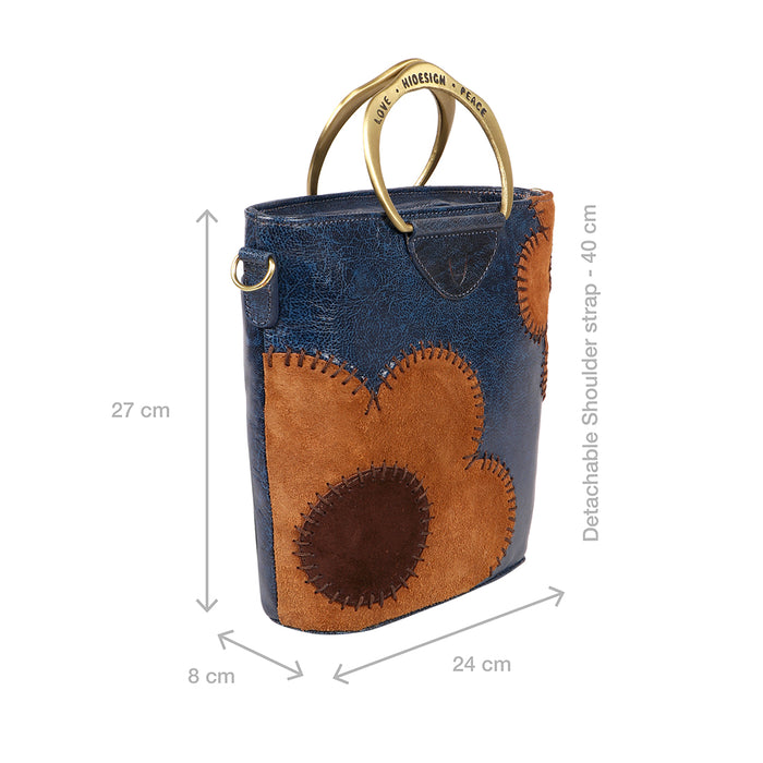 Diana 01 Blue Leather Crossbody