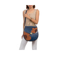 Diana 02 Blue Leather Crossbody