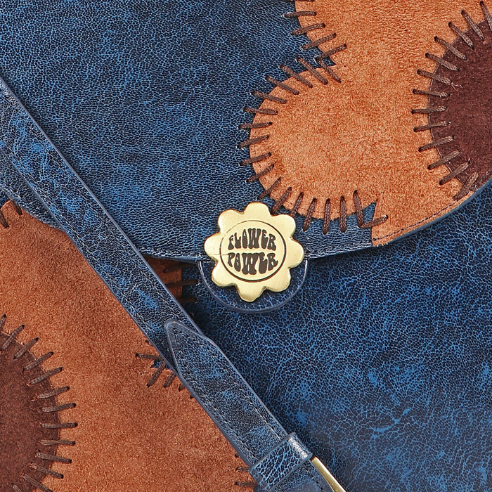 Diana 02 Blue Leather Crossbody