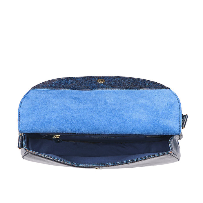 Diana 02 Blue Leather Crossbody