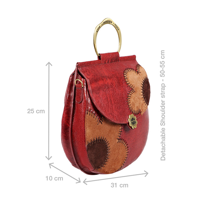 Diana 02 Red Leather Crossbody