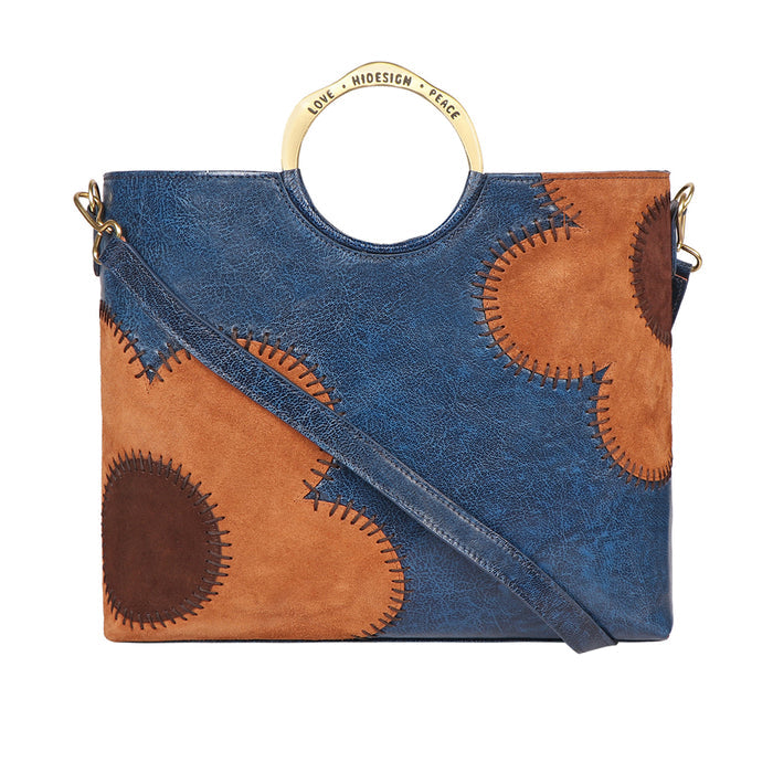 Diana 03 Blue Leather Shoulder Bag