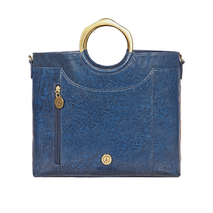 Diana 03 Blue Leather Shoulder Bag