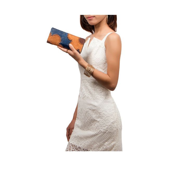 Diana W1 Blue Leather Bi-Fold Wallet