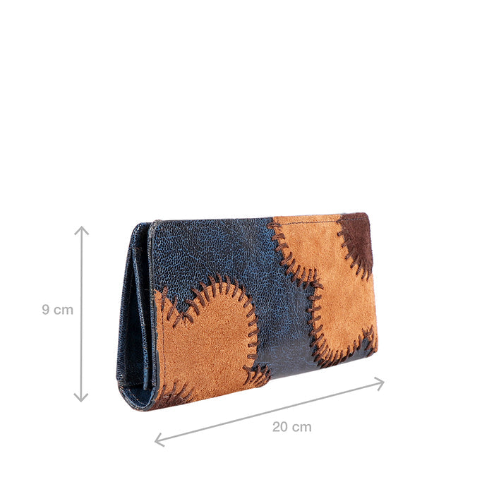 Diana W1 Blue Leather Bi-Fold Wallet