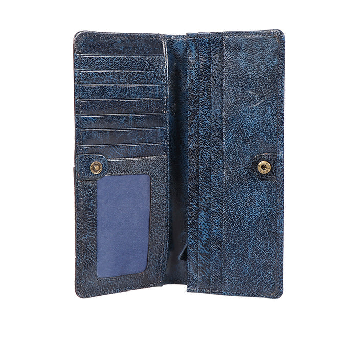 Diana W1 Blue Leather Bi-Fold Wallet
