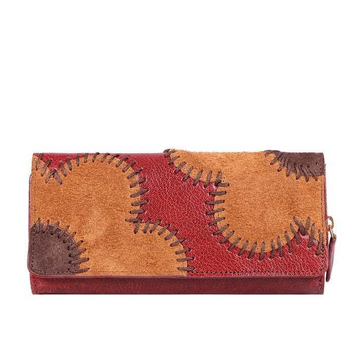 Diana W2 Red Leather Trifold Wallet