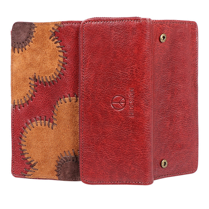 Diana W2 Red Leather Trifold Wallet