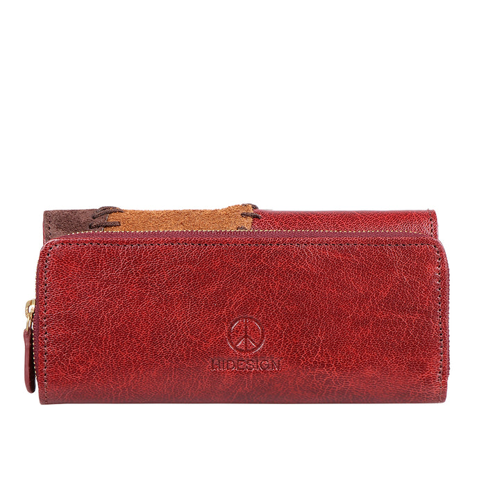 Diana W2 Red Leather Trifold Wallet