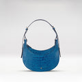 Dinah 01 Blue Leather Shoulder Bag