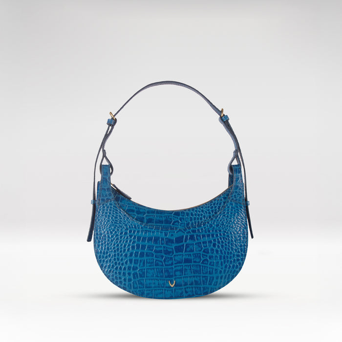 Dinah 01 Blue Leather Shoulder Bag