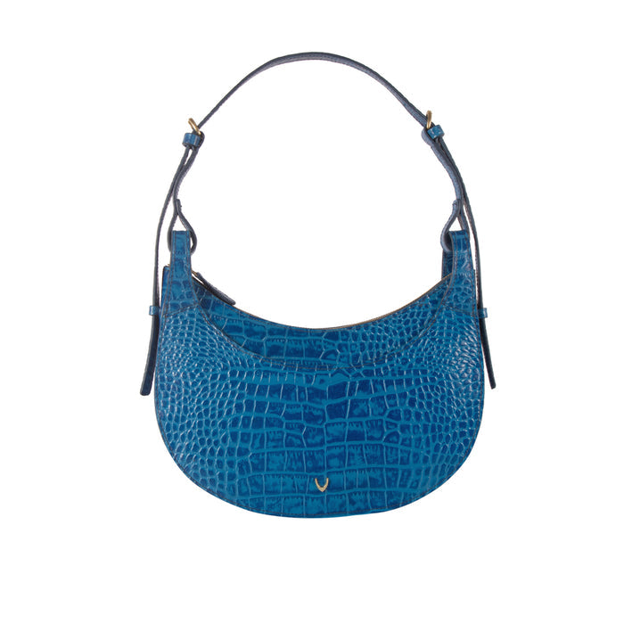 Dinah 01 Blue Leather Shoulder Bag
