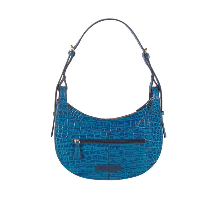 Dinah 01 Blue Leather Shoulder Bag