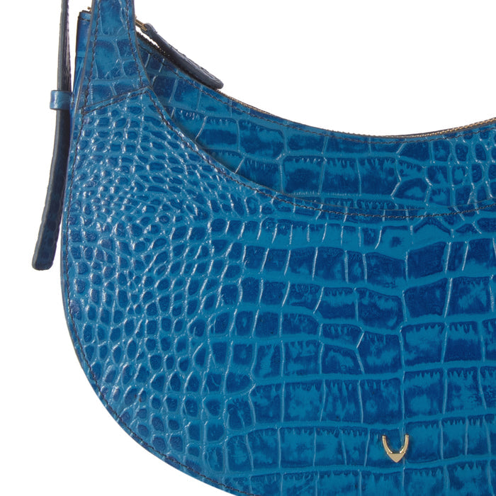 Dinah 01 Blue Leather Shoulder Bag