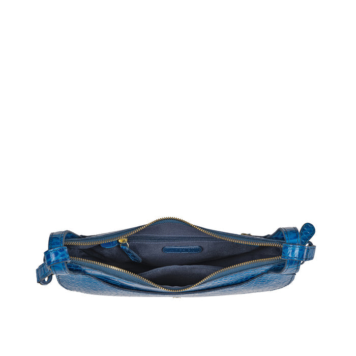 Dinah 01 Blue Leather Shoulder Bag