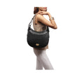 Dinah 02 Black Leather Shoulder Bag