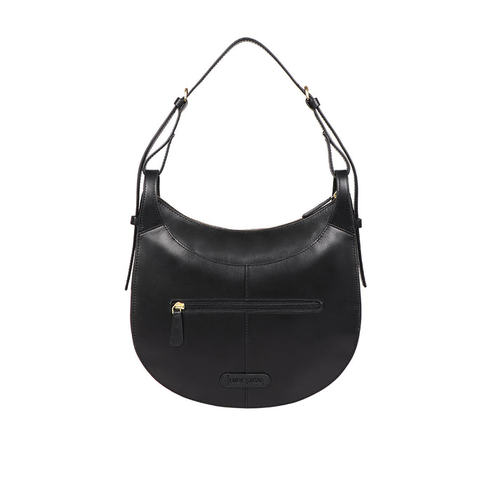 Dinah 02 Black Leather Shoulder Bag