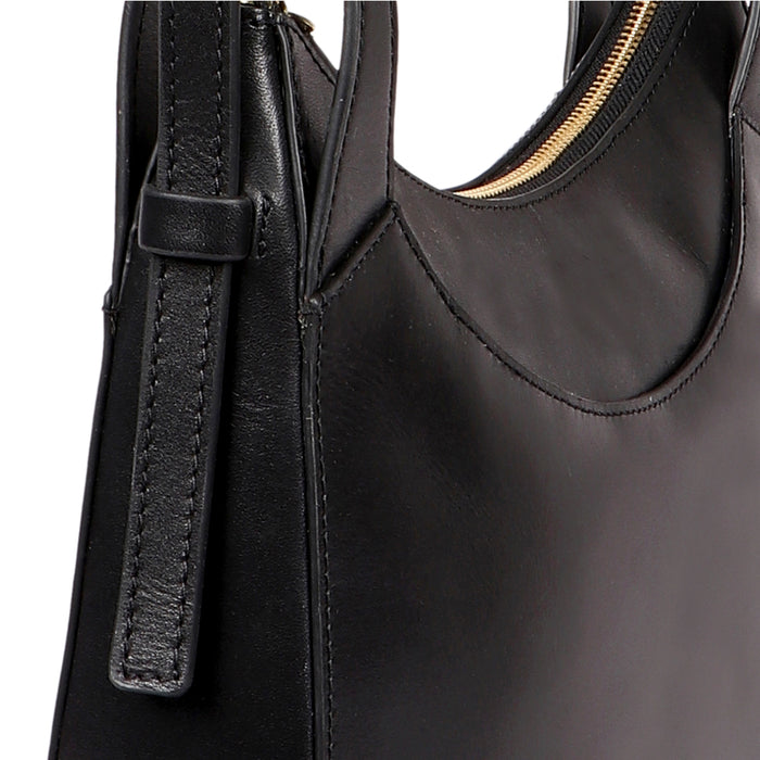 Dinah 02 Black Leather Shoulder Bag