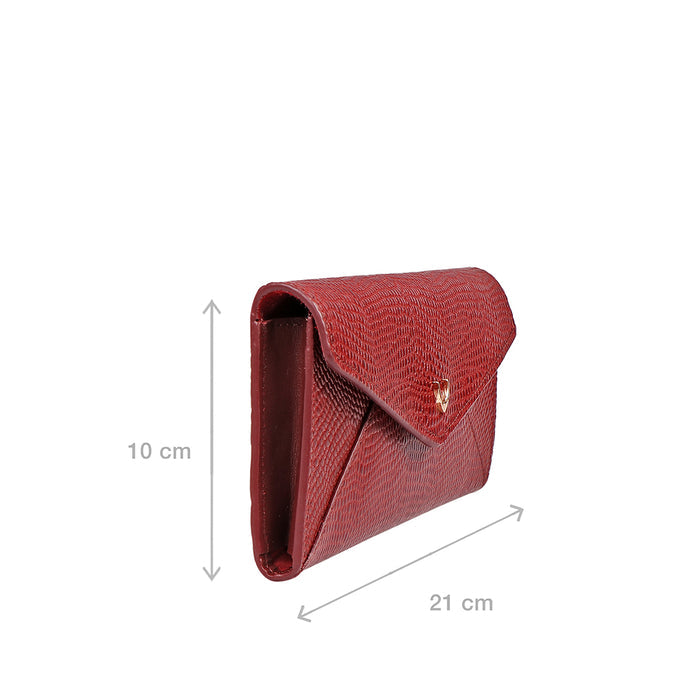 Dinah W1 Red Leather Clutch Wallet