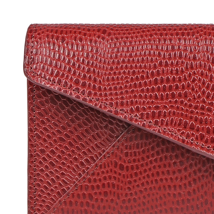 Dinah W1 Red Leather Clutch Wallet