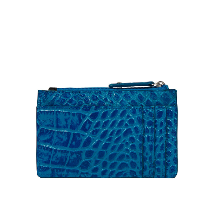 Dinah W2 Blue Leather Card Holder