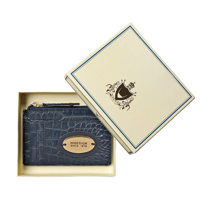 Dinah W2 Blue Leather Card Holder