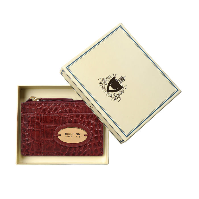 Dinah W2 Red Leather Card Holder