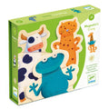 Djeco - 24 piece Wooden Magnetic Crazy Animals Set