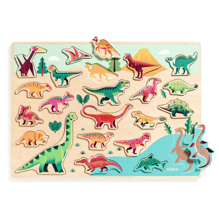 Djeco - Dinosaur Wooden Puzzle 22pc